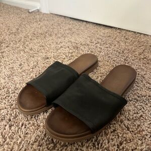 Black Slide Sandals